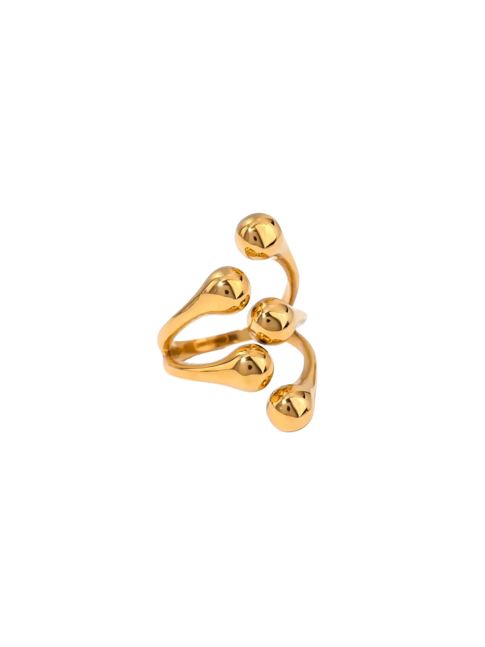 Anillo Chunky Con Cinco Bolitas