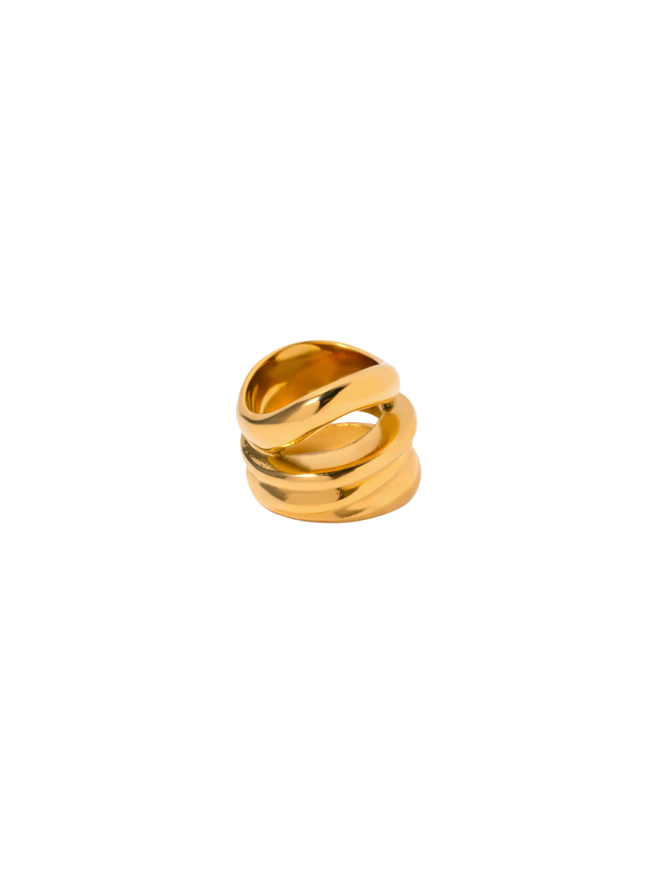 Anillo Triple Irregular Chunky