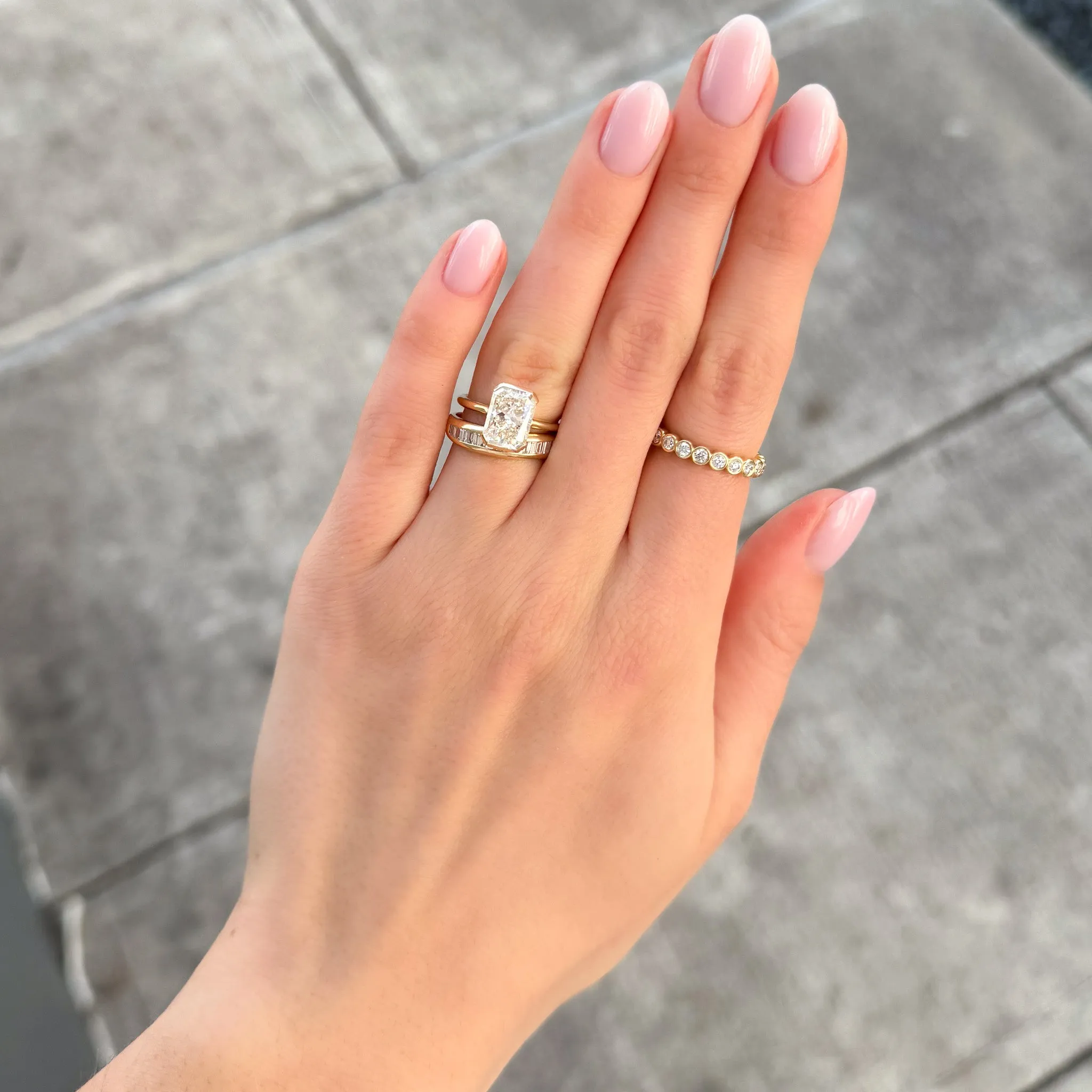 Baguette Channel Set Diamond Wedding Band