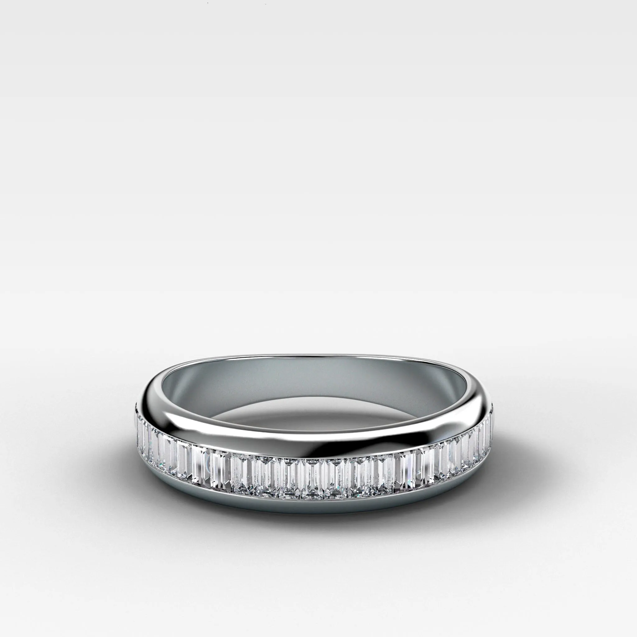 Baguette Channel Set Diamond Wedding Band
