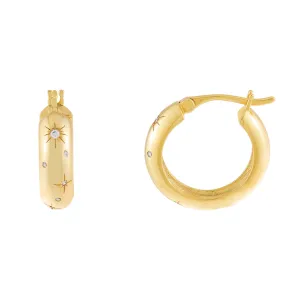 Chunky Starburst Hoop Earring