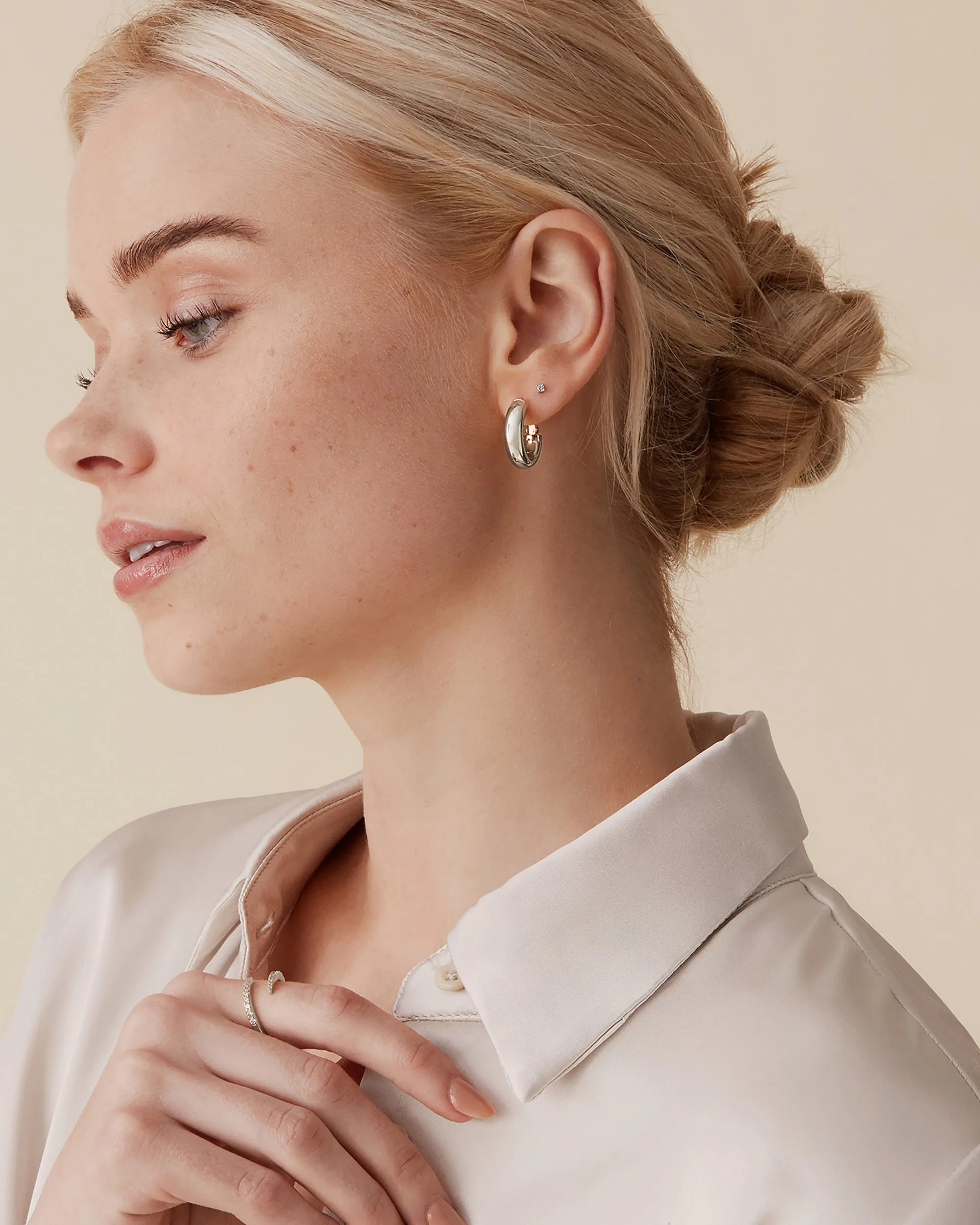 Clasp Back Chunky Hoops