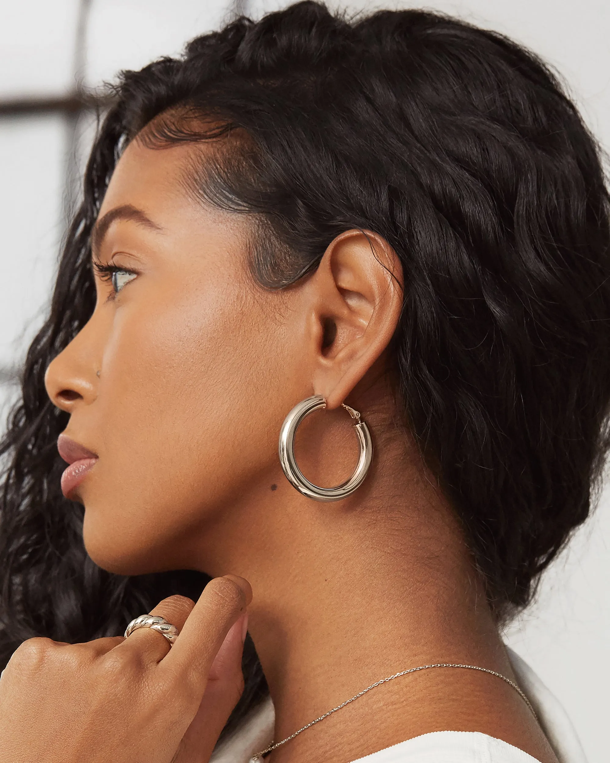 Clasp Back Chunky Hoops