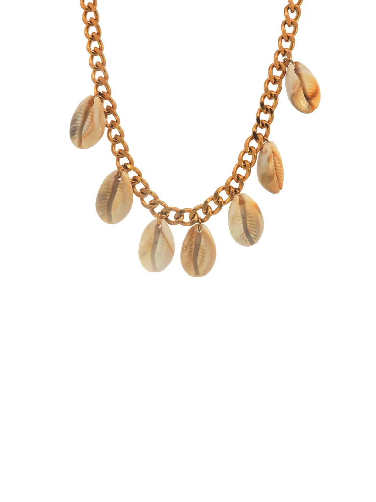Collar Eslabon 5 mm Con Conchitas