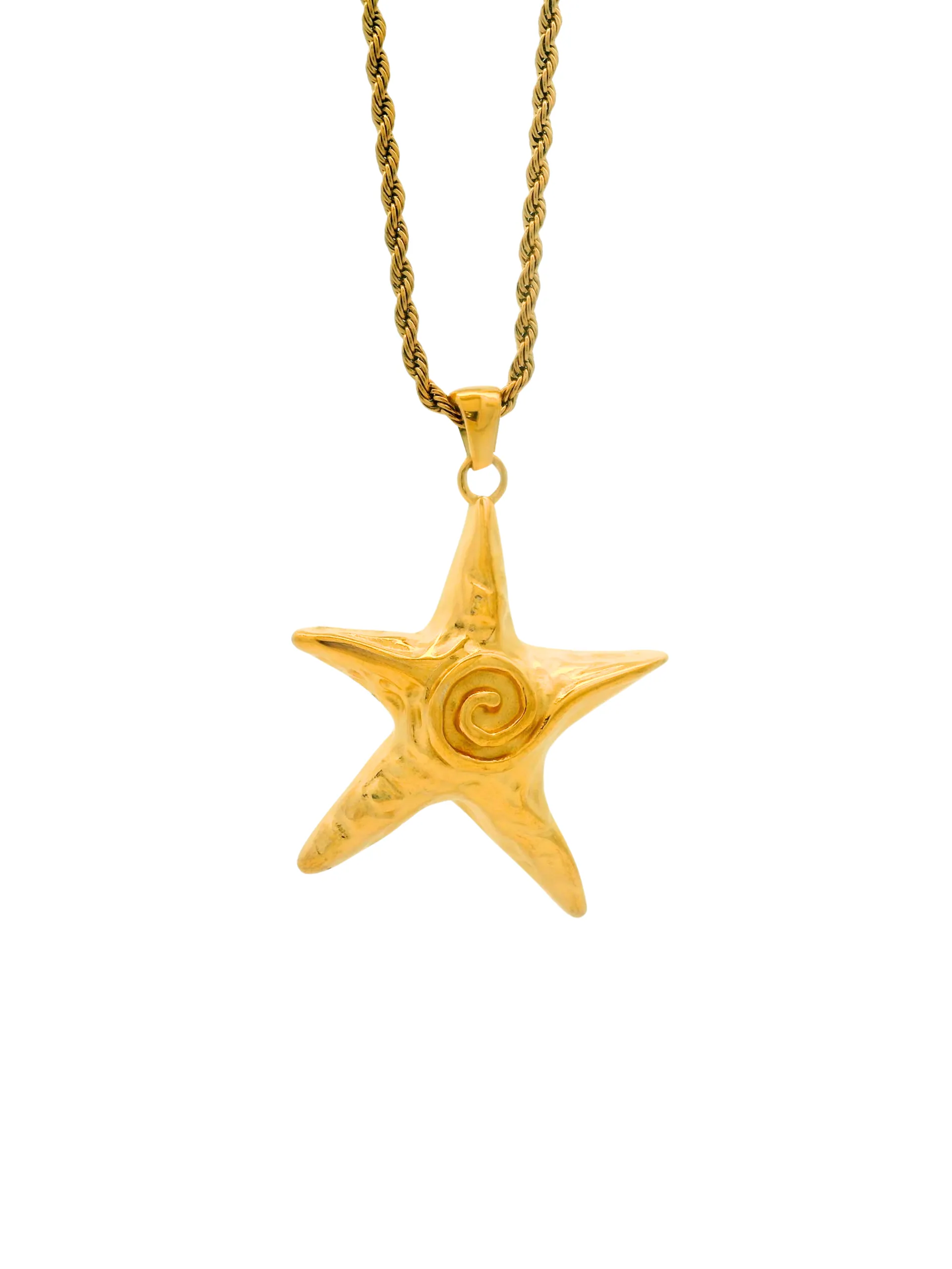 Collar Trenzado Con Dije Estrella Chunky