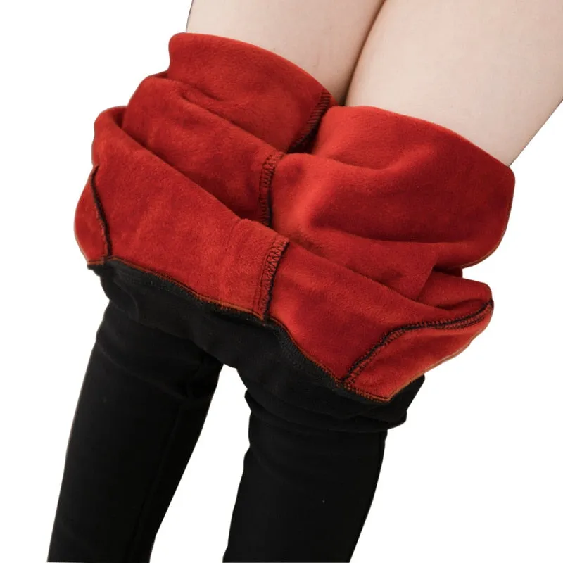 Girls Winter Warm Skinny Pencil Pants Trousers Leggings