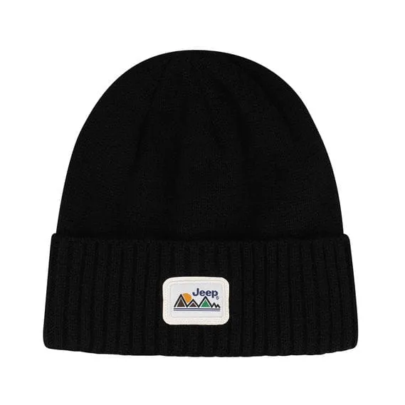 Jeep Chunky Knit Beanie Black