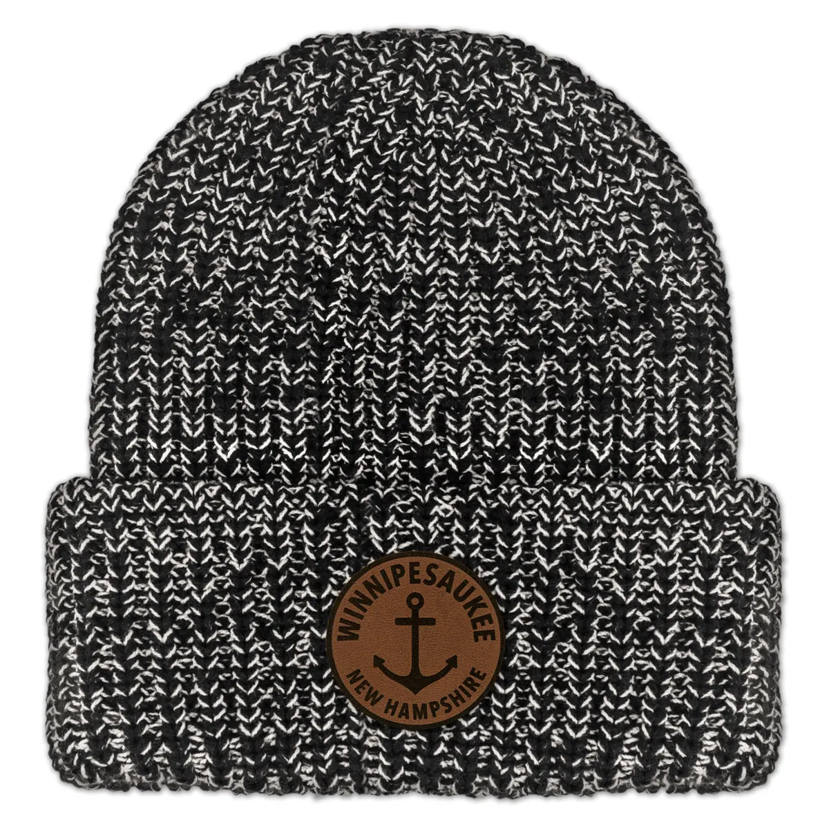 Lake Winnipesaukee Leather Patch Chunky Knit