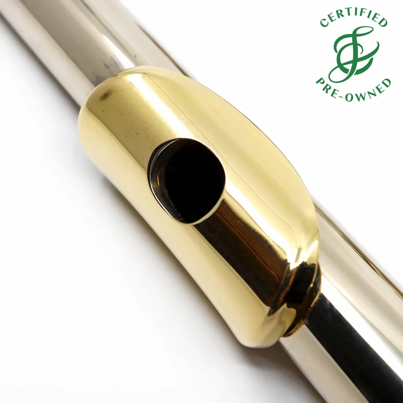 Lamberson #482 - 9K White Gold flute, inline G, C# trill key, B footjoint