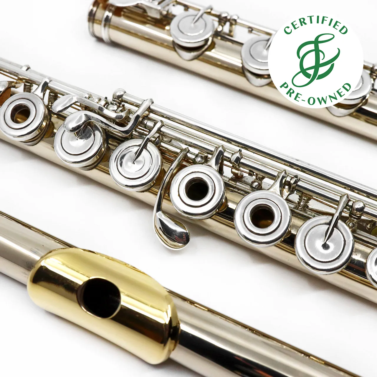 Lamberson #482 - 9K White Gold flute, inline G, C# trill key, B footjoint