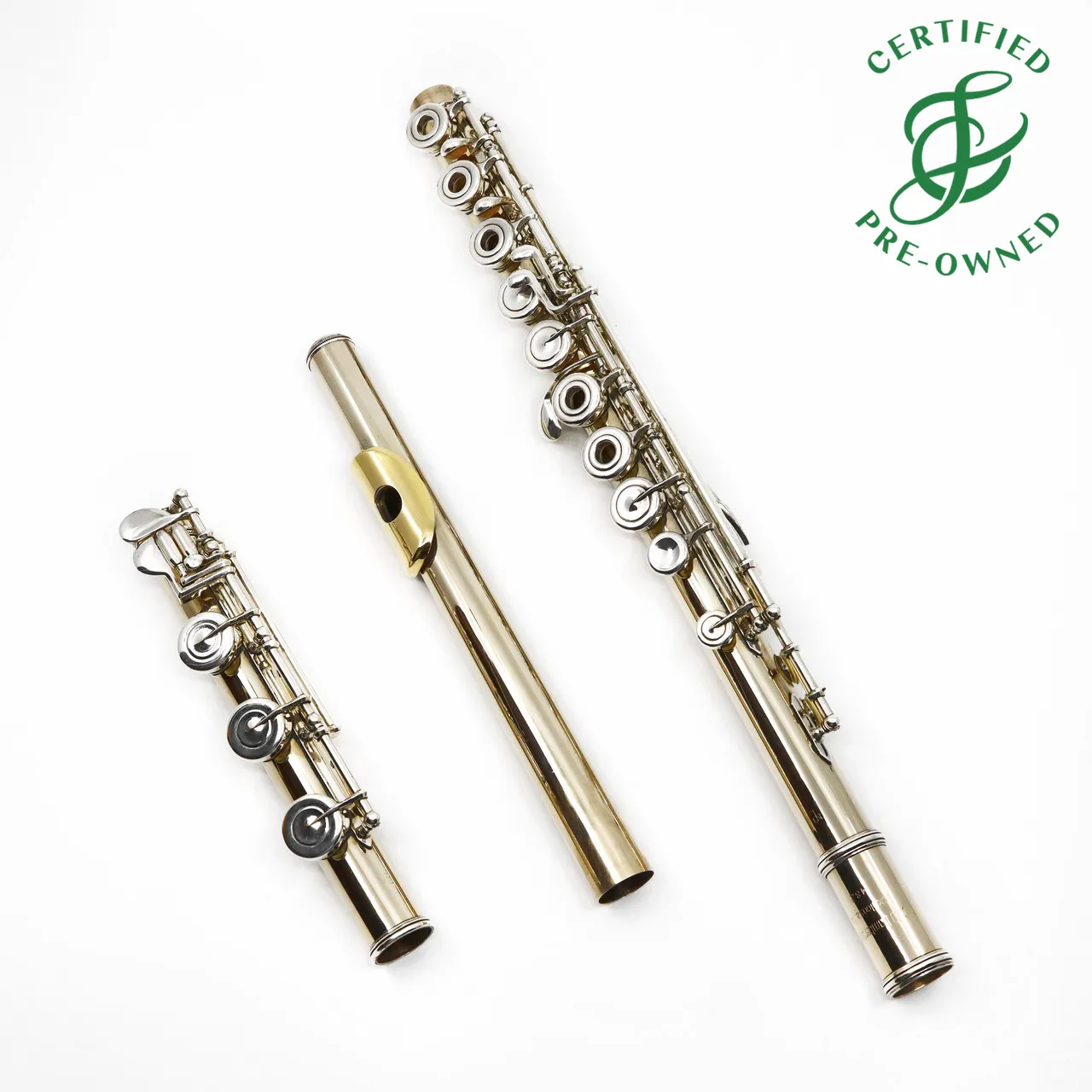 Lamberson #482 - 9K White Gold flute, inline G, C# trill key, B footjoint