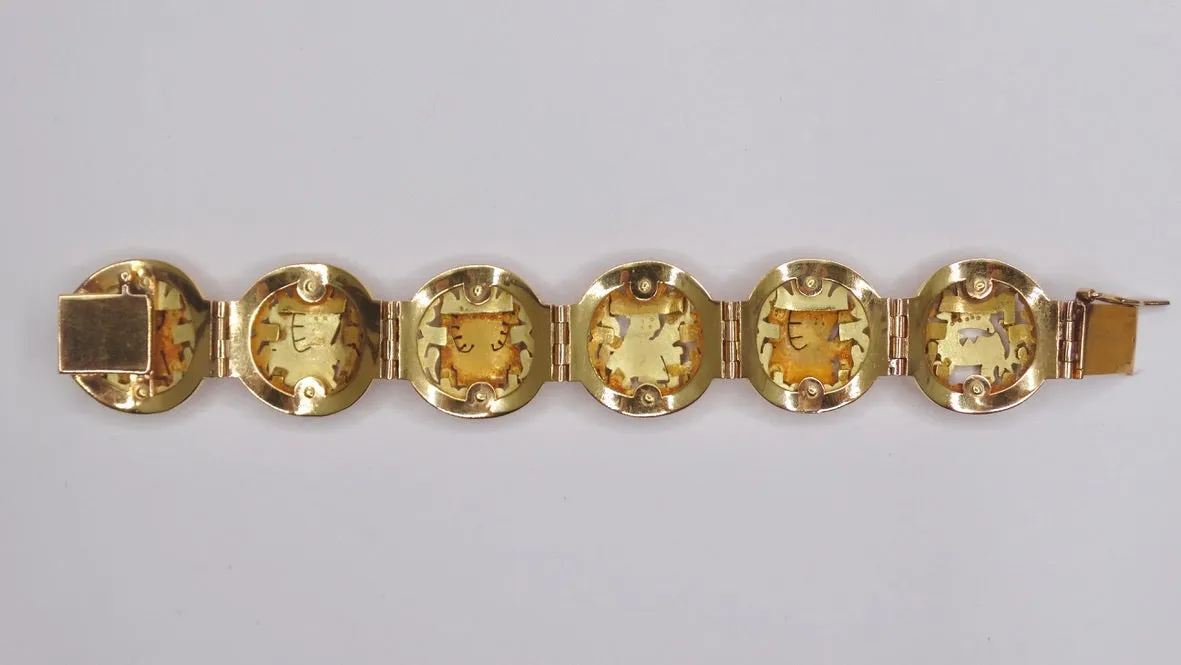 Mayan 1960's 18k Gold Bracelet