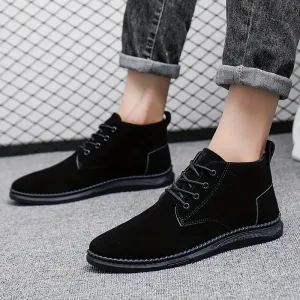 Men's Suede Ankle Boots – Stylish, Lightweight, Lace-Up Casual Footwear