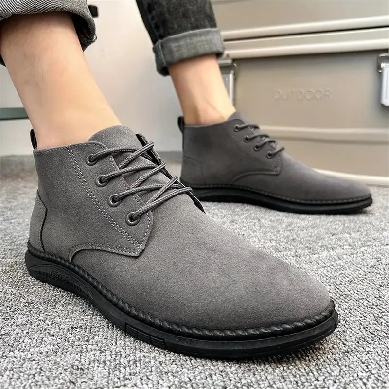 Men's Suede Ankle Boots – Stylish, Lightweight, Lace-Up Casual Footwear