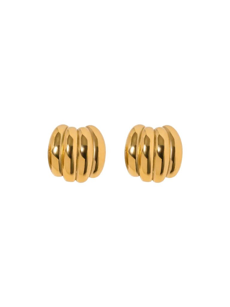 Par Arete Chunky Con Lineas