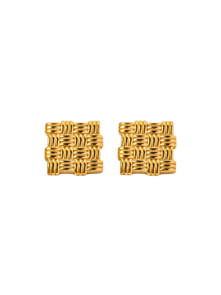 Par Arete Cuadrado Tejido