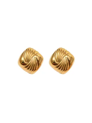 Par Arete Rombo Chunky Con Espiral