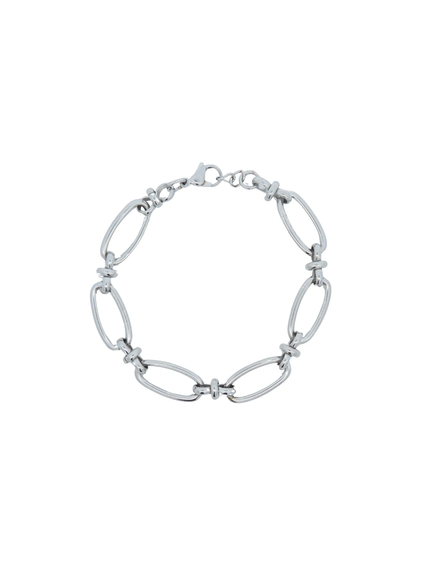 Pulsera Eslabones Plateado Chunky