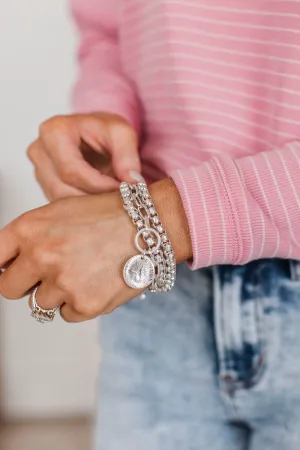 Set The Scene Chain Bracelet- Silver