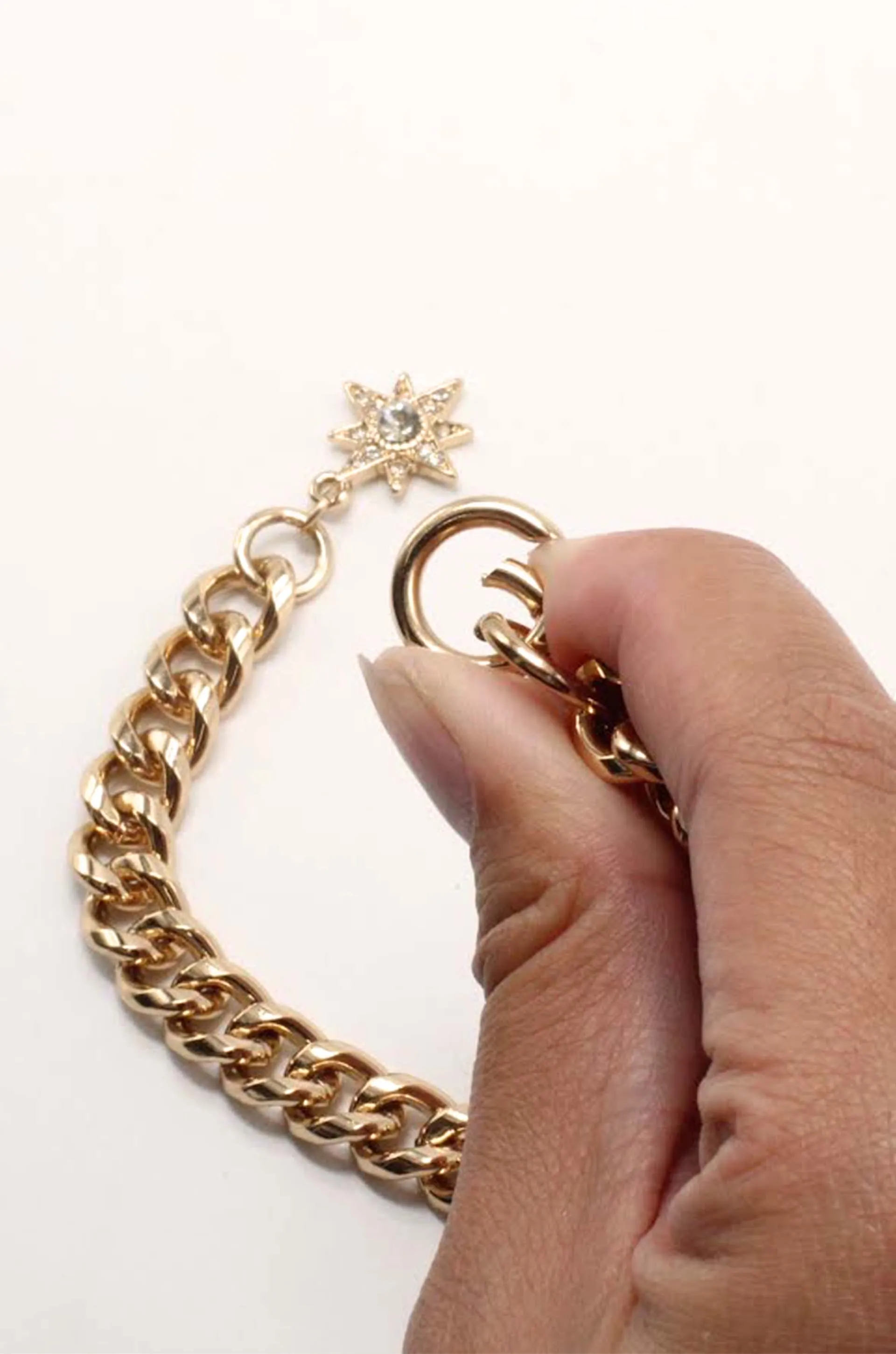 Starry Charms 18k Gold Plated Chain Link Bracelet