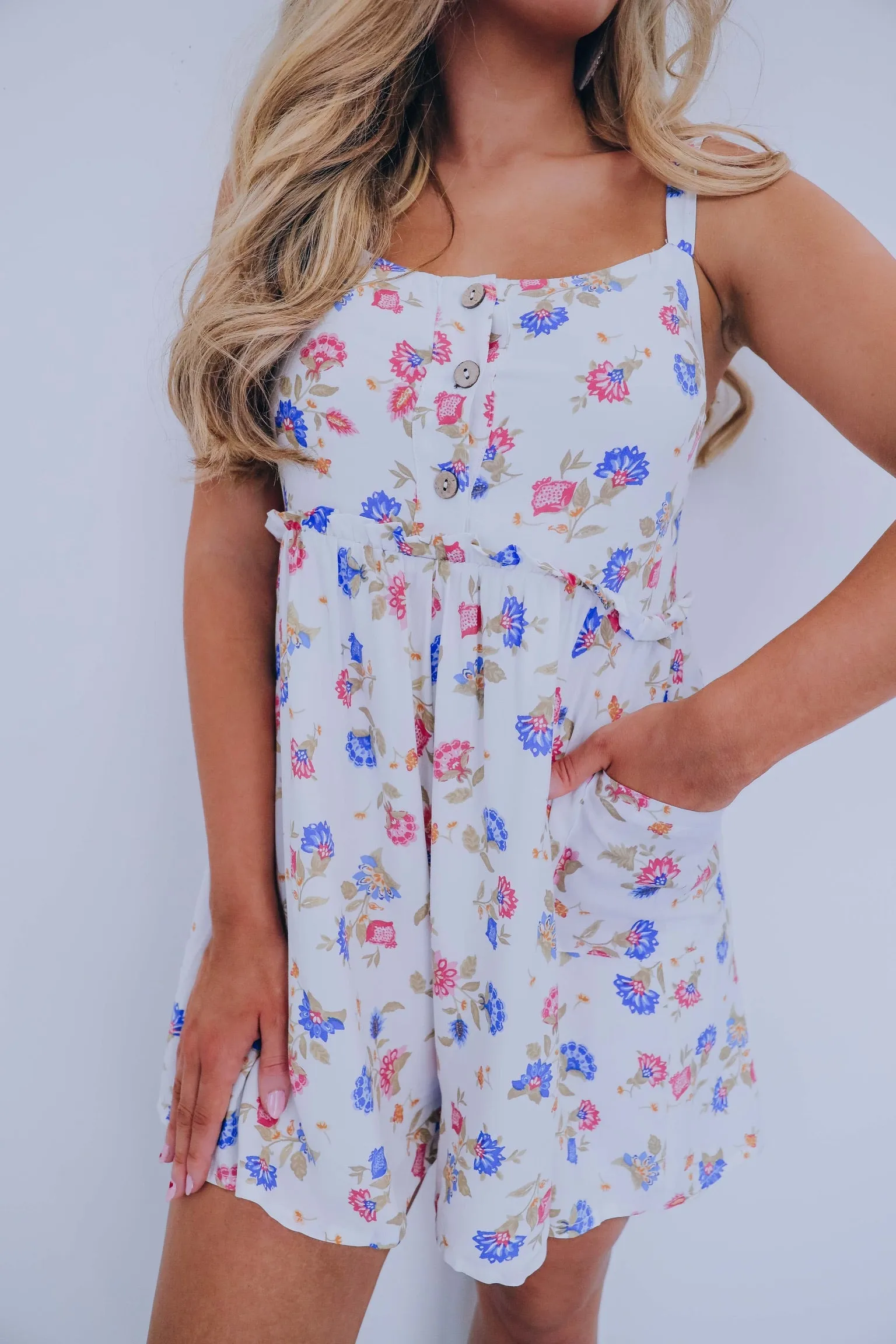 Taylor Babydoll Tank Floral Romper