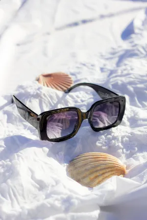 Wide Chunky Rectangle Sunglasses